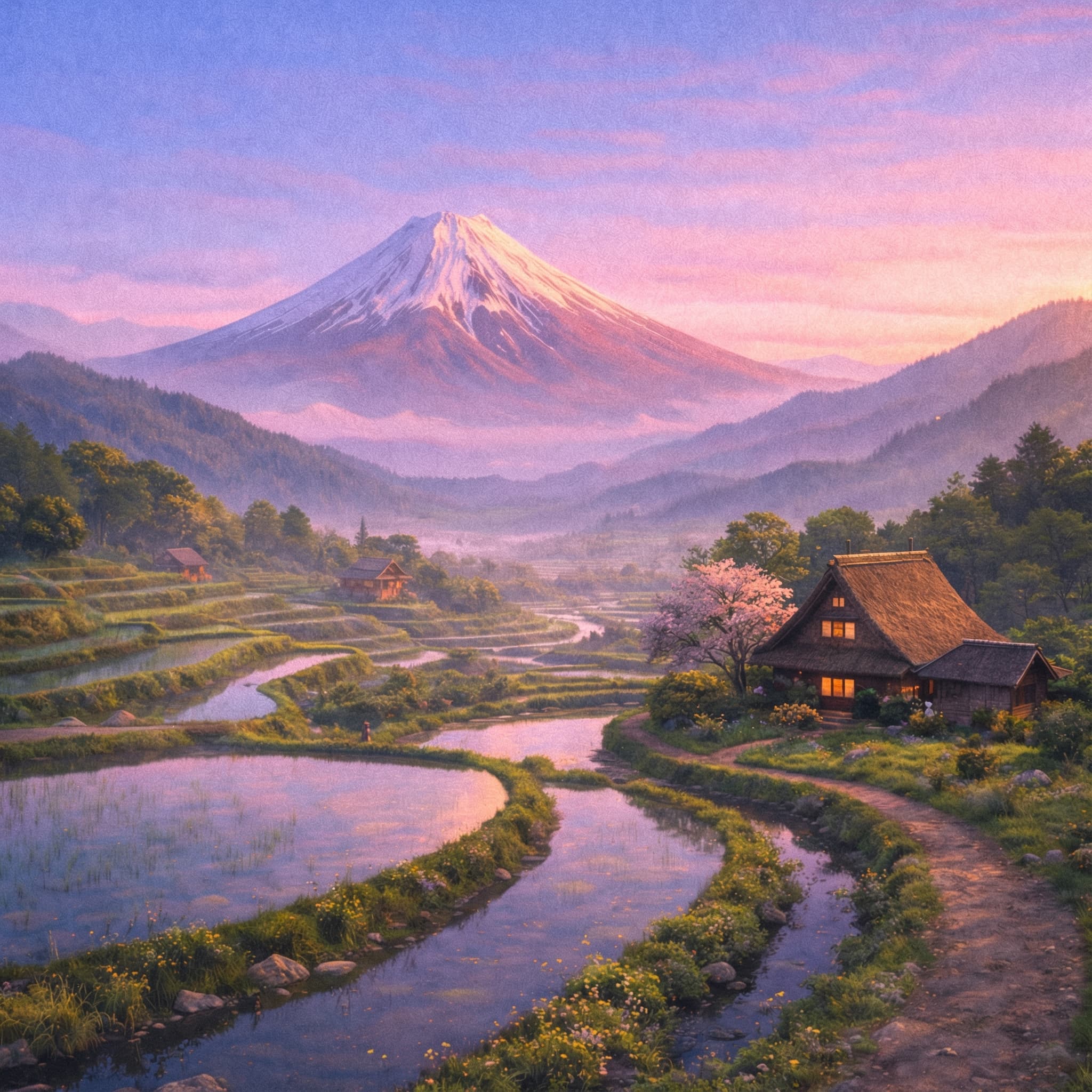Japanese landscape background
