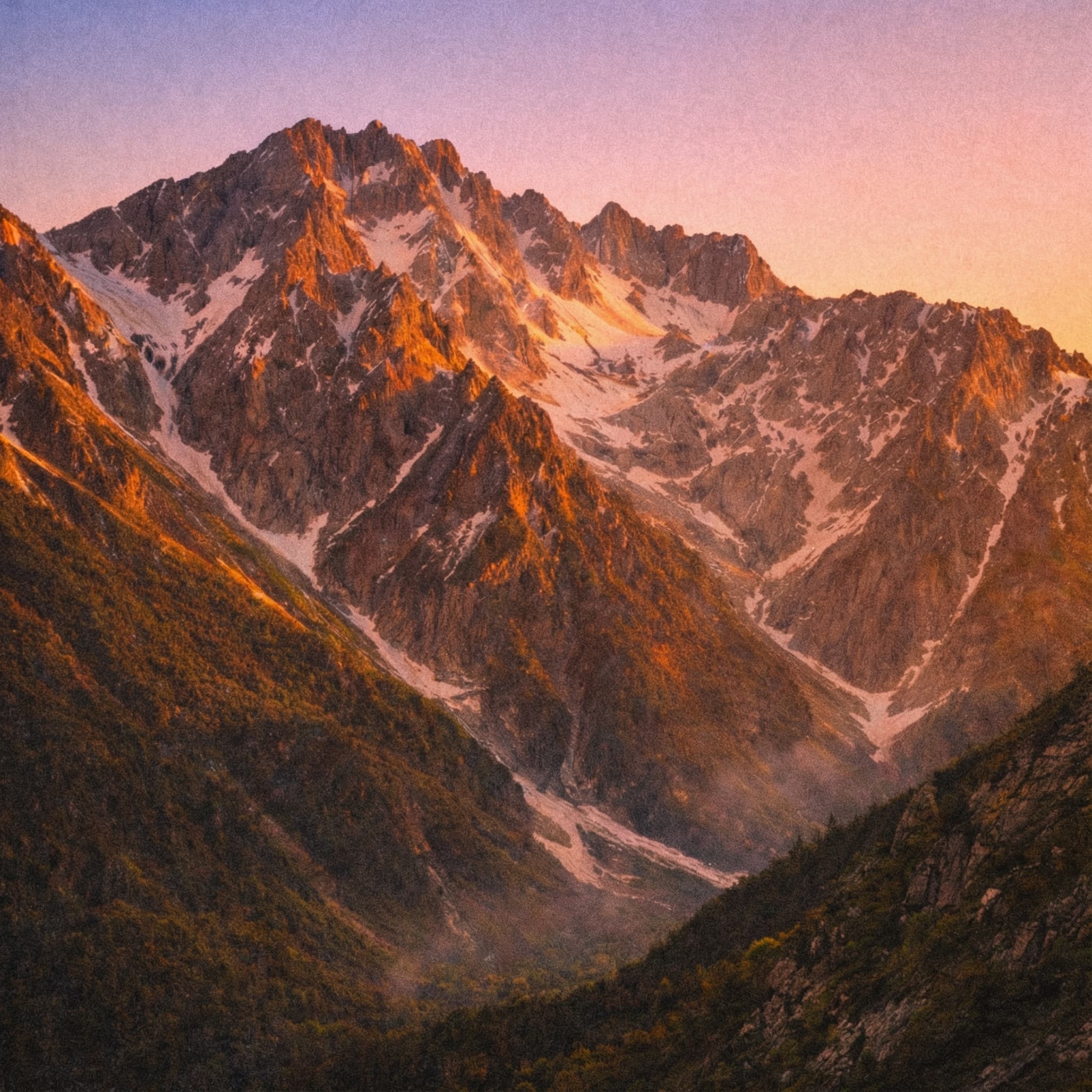 Scenic mountain landscape background